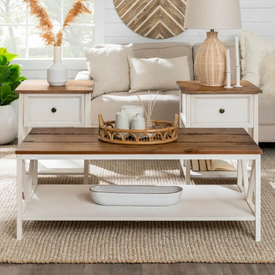 Coupon 🎉 Middlebrook Designs Distressed 3-Piece Table Set Grey/white Wash 🎁 4 Coupon 🎉 Middlebrook Designs Distressed 3-Piece Table Set Grey/white Wash 🎁 - Image 2