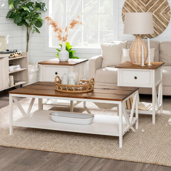 Coupon 🎉 Middlebrook Designs Distressed 3-Piece Table Set Grey/white Wash 🎁 5 Coupon 🎉 Middlebrook Designs Distressed 3-Piece Table Set Grey/white Wash 🎁 - Image 3
