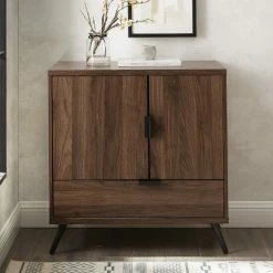 Alternative view of Brand new ⭐ Middlebrook Designs Middlebrook 30-inch 2-door / 1-drawer Accent Cabinet Dark Walnut ✨
