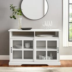 Best reviews of 🛒 Middlebrook Designs Middlebrook 48-Inch Sliding Glass Door Sideboard Brushed White ❤️