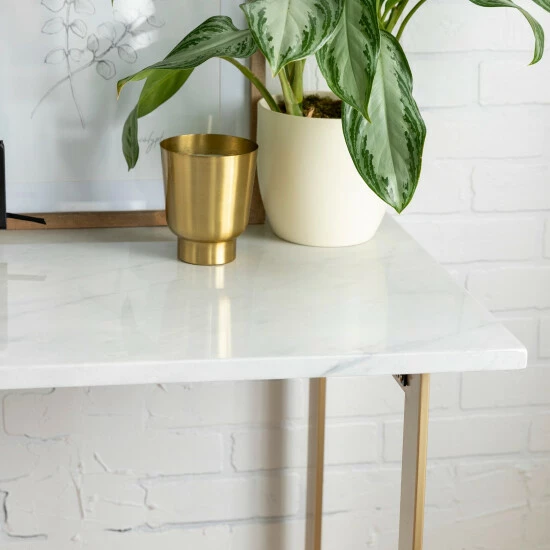 Brand new ⌛ Middlebrook Designs Middlebrook Madsen Faux Marble Writing Desk White Faux Marble ⌛ 8 Brand new ⌛ Middlebrook Designs Middlebrook Madsen Faux Marble Writing Desk White Faux Marble ⌛ - Image 6
