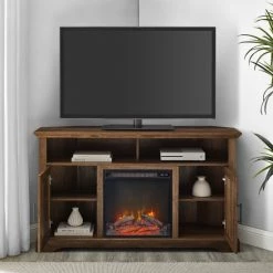 Promo ⌛ Middlebrook Designs Middlebrook 54-inch Groove Door Corner Fireplace TV Console Rustic Oak ❤️ -Middlebrook Sales unnamed file 1918