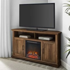 Promo ⌛ Middlebrook Designs Middlebrook 54-inch Groove Door Corner Fireplace TV Console Rustic Oak ❤️ -Middlebrook Sales unnamed file 1919