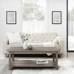 Discount 😍 Middlebrook Designs Middlebrook Modern Coffee Table With Lower Shelf Solid White 🔥