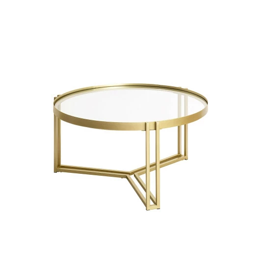 Wholesale ๐ Middlebrook Designs Modern Tri-Leg Metal And Glass Coffee Table ๐ 6 Wholesale ๐ Middlebrook Designs Modern Tri-Leg Metal And Glass Coffee Table ๐ - Image 4