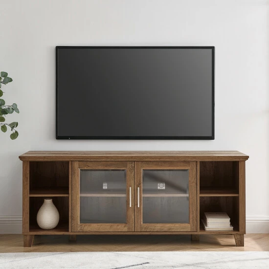 Hot Sale ⭐ Middlebrook Designs Middlebrook 58-inch Transitional Glass Door TV Console Grey Wash ✔️ 4 Hot Sale ⭐ Middlebrook Designs Middlebrook 58-inch Transitional Glass Door TV Console Grey Wash ✔️ - Image 2