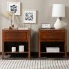 New 🌟 Middlebrook Designs Middlebrook Solid Wood Modern 1-Drawer Nightstand, Set Of 2 White ⌛