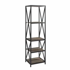 Best Sale 🎁 Middlebrook Designs Middlebrook Hattie X-frame Tower Bookshelf Dark Walnut 🎁 -Middlebrook Sales unnamed file 1998