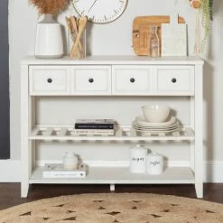 Alternative view of Promo ⭐ Middlebrook Designs Middlebrook Solid Wood 48-inch 2-drawer Buffet White 🛒