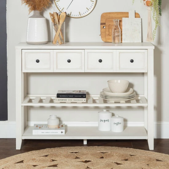 Promo ⭐ Middlebrook Designs Middlebrook Solid Wood 48-inch 2-drawer Buffet White 🛒 4 Promo ⭐ Middlebrook Designs Middlebrook Solid Wood 48-inch 2-drawer Buffet White 🛒 - Image 2