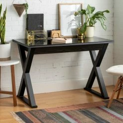 Coupon 😀 Middlebrook Designs Middlebrook Black X-frame Computer Desk ✔️