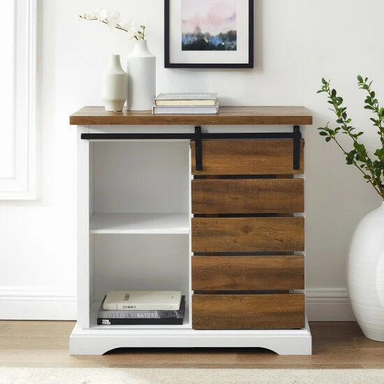 Coupon ๐ Middlebrook Designs Middlebrook Kujawa 32-inch Sliding Slat Door Cabinet Rustic Oak ๐ 4 Coupon ๐ Middlebrook Designs Middlebrook Kujawa 32-inch Sliding Slat Door Cabinet Rustic Oak ๐ - Image 2