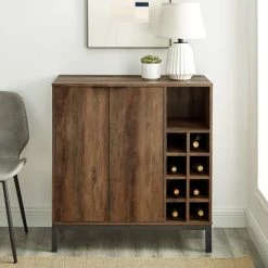 Discount 🎉 Middlebrook Designs Middlebrook Trosa Bar Cabinet With Bottle Storage Teak 🌟