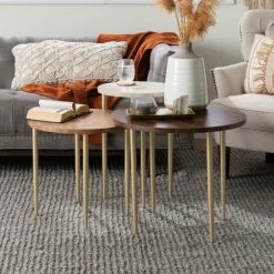 Flash Sale 🧨 Middlebrook Designs Middlebrook Nesting Table Set White Poplar / English Oak / Dark Walnut 😀 -Middlebrook Sales unnamed file 2098