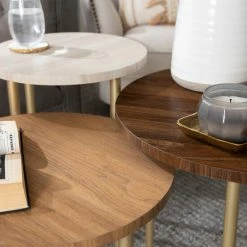 Flash Sale 🧨 Middlebrook Designs Middlebrook Nesting Table Set White Poplar / English Oak / Dark Walnut 😀 -Middlebrook Sales unnamed file 2099