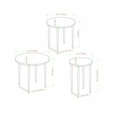 Flash Sale 🧨 Middlebrook Designs Middlebrook Nesting Table Set White Poplar / English Oak / Dark Walnut 😀 -Middlebrook Sales unnamed file 2104