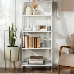 Best reviews of 👍 Middlebrook Designs Middlebrook Meadowlark Solid Wood 55-inch Ladder Bookshelf 😀