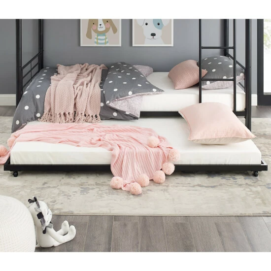 Hot Sale ๐ Middlebrook Designs Middlebrook Metal Roll-Out Twin Trundle Bed Frame - Black ๐งจ 3 Hot Sale ๐ Middlebrook Designs Middlebrook Metal Roll-Out Twin Trundle Bed Frame - Black ๐งจ