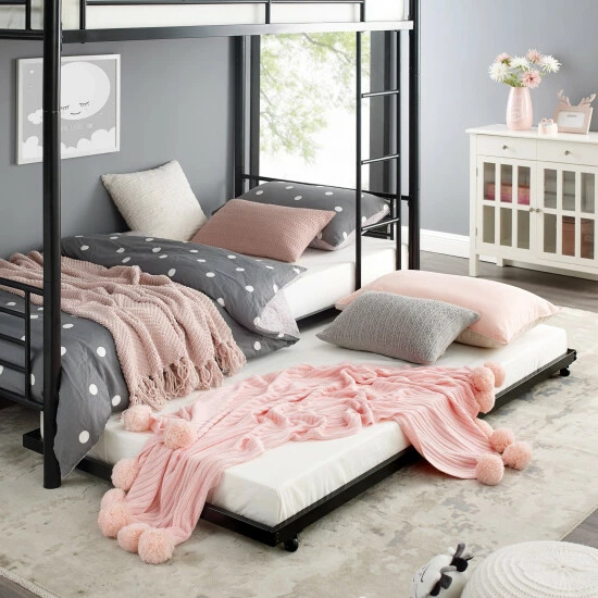 Hot Sale ๐ Middlebrook Designs Middlebrook Metal Roll-Out Twin Trundle Bed Frame - Black ๐งจ 4 Hot Sale ๐ Middlebrook Designs Middlebrook Metal Roll-Out Twin Trundle Bed Frame - Black ๐งจ - Image 2