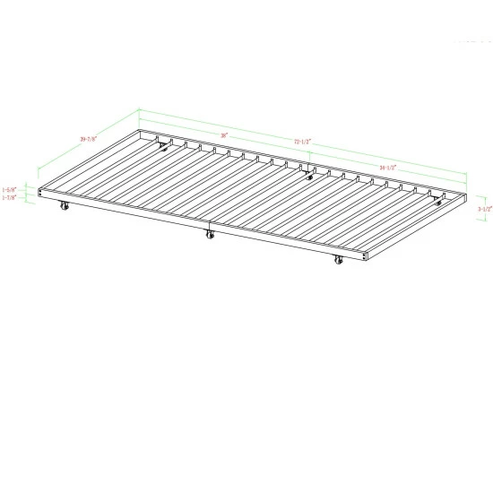 Hot Sale ๐ Middlebrook Designs Middlebrook Metal Roll-Out Twin Trundle Bed Frame - Black ๐งจ 9 Hot Sale ๐ Middlebrook Designs Middlebrook Metal Roll-Out Twin Trundle Bed Frame - Black ๐งจ - Image 7
