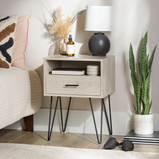 Flash Sale ๐ Middlebrook Designs Middlebrook 18-inch 1-drawer Hairpin Nightstand Dark Walnut ๐ 6 Flash Sale ๐ Middlebrook Designs Middlebrook 18-inch 1-drawer Hairpin Nightstand Dark Walnut ๐ - Image 4