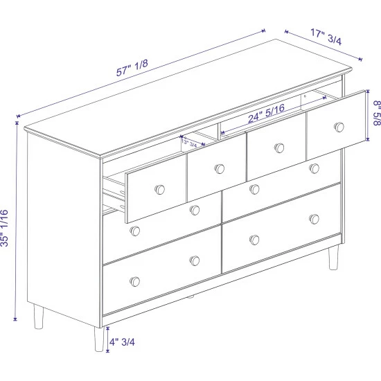 Discount ๐ Middlebrook Designs Middlebrook Bullrushes 6-drawer Solid Wood ๐ Dresser Caramel ๐ฏ 9 Discount ๐ Middlebrook Designs Middlebrook Bullrushes 6-drawer Solid Wood ๐ Dresser Caramel ๐ฏ - Image 7