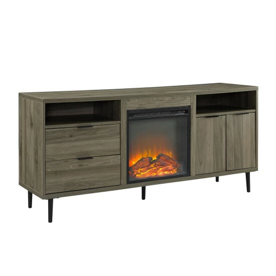 Outlet ๐ Middlebrook Designs Middlebrook 60-inch Fireplace TV Console Slate Grey ๐ฅ 7 Outlet ๐ Middlebrook Designs Middlebrook 60-inch Fireplace TV Console Slate Grey ๐ฅ - Image 5
