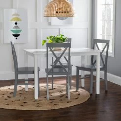 Best Sale ✔️ Middlebrook Designs Middlebrook 5-pc. Dining Set W/ X-back Side Chairs White / White 🧨