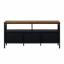 Alternative view of Outlet 🔔 Middlebrook Designs Middlebrook 60-inch Rustic 3-Drawer TV Console Black / Rustic Oak 🥰