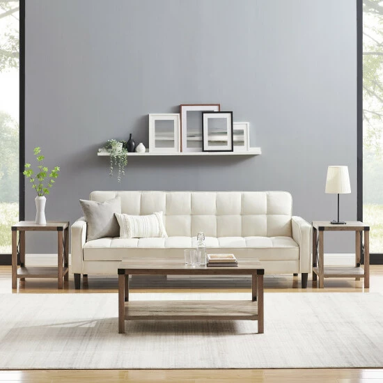 Flash Sale 🔔 Middlebrook Designs 3-piece Coffee Table And Side Table Set Grey Wash 🎉 5 Flash Sale 🔔 Middlebrook Designs 3-piece Coffee Table And Side Table Set Grey Wash 🎉 - Image 3