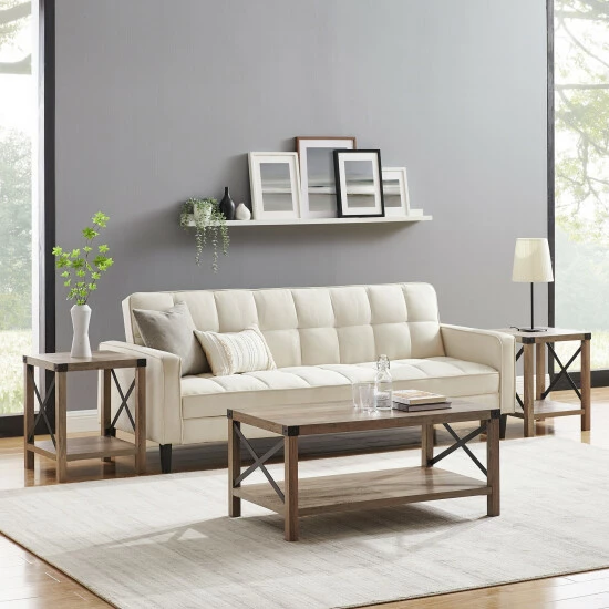 Flash Sale 🔔 Middlebrook Designs 3-piece Coffee Table And Side Table Set Grey Wash 🎉 6 Flash Sale 🔔 Middlebrook Designs 3-piece Coffee Table And Side Table Set Grey Wash 🎉 - Image 4
