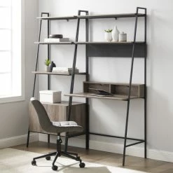 Promo 🤩 Middlebrook Designs Middlebrook Lahuri 2-Piece Desk And Storage Set Dark Walnut 🤩