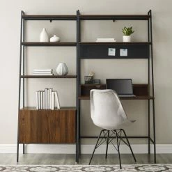 Alternative view of Promo 🤩 Middlebrook Designs Middlebrook Lahuri 2-Piece Desk And Storage Set Dark Walnut 🤩