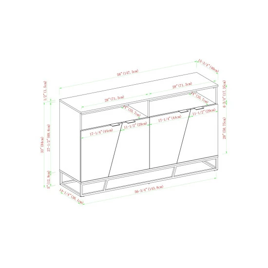Cheap 🛒 Middlebrook Designs Middlebrook 58-inch Urban Angle Door Sideboard Dark Walnut 🌟 10 Cheap 🛒 Middlebrook Designs Middlebrook 58-inch Urban Angle Door Sideboard Dark Walnut 🌟 - Image 8