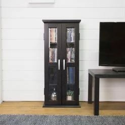 Flash Sale 🥰 Middlebrook Designs Middlebrook 41-inch Tall Media Storage Tower Cabinet Black ⌛