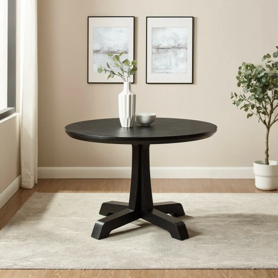 Best deal 🥰 Middlebrook Designs Middlebrook Rustic Round Dining Table With Pedestal Base Black ✔️ 3 Best deal 🥰 Middlebrook Designs Middlebrook Rustic Round Dining Table With Pedestal Base Black ✔️