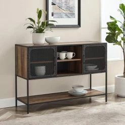 Promo ๐งจ Middlebrook Designs Middlebrook Pierpont Industrial Buffet Sideboard Grey Wash ๐