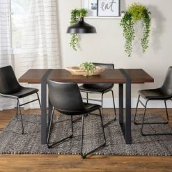 Alternative view of Promo 🥰 Middlebrook Designs Middlebrook 5-piece Urban Blend Industrial Dining Set Driftwood 🧨