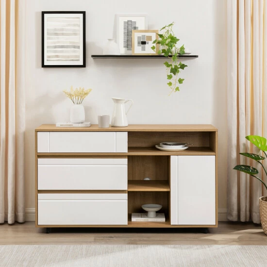 Best Sale ๐ฅฐ Middlebrook Designs Modern Detailed-Door Sideboard Coastal Oak/solid White โ๏ธ 3 Best Sale ๐ฅฐ Middlebrook Designs Modern Detailed-Door Sideboard Coastal Oak/solid White โ๏ธ