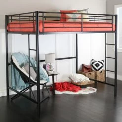 Cheap ✨ Middlebrook Designs Middlebrook Abner Black Metal Full Size Loft Bed 🔥