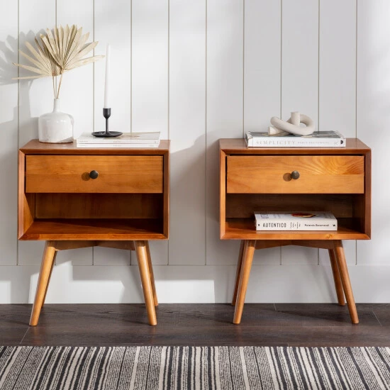 Discount ✨ Middlebrook Designs Middlebrook Mid-Century Solid Wood 1-Drawer Nightstand, Set Of 2 Black 👍 8 Discount ✨ Middlebrook Designs Middlebrook Mid-Century Solid Wood 1-Drawer Nightstand, Set Of 2 Black 👍 - Image 6