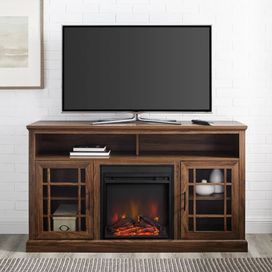 Cheap โ Middlebrook Designs Middlebrook 58-inch Glass Door Fireplace TV Console Dark Walnut ๐ 4 Cheap โ Middlebrook Designs Middlebrook 58-inch Glass Door Fireplace TV Console Dark Walnut ๐ - Image 2
