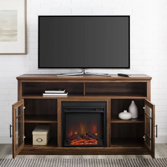 Cheap โ Middlebrook Designs Middlebrook 58-inch Glass Door Fireplace TV Console Dark Walnut ๐ 5 Cheap โ Middlebrook Designs Middlebrook 58-inch Glass Door Fireplace TV Console Dark Walnut ๐ - Image 3