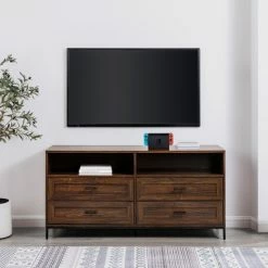 Discount ✔️ Middlebrook Designs Middlebrook 56-inch Modern 4-Drawer TV Console Dark Walnut 👍 -Middlebrook Sales unnamed file 2651
