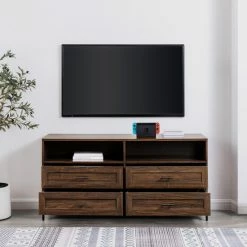 Discount ✔️ Middlebrook Designs Middlebrook 56-inch Modern 4-Drawer TV Console Dark Walnut 👍 -Middlebrook Sales unnamed file 2652