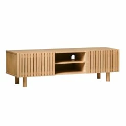 Alternative view of Flash Sale ⭐ Middlebrook Designs Middlebrook Modern Grooved-Door Solid Wood TV Stand ⌛