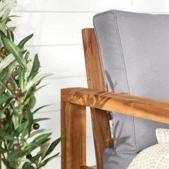 Flash Sale 🤩 Middlebrook Designs Middlebrook Hudson Acacia Frame Love Seat With Grey Cushions ⭐ -Middlebrook Sales unnamed file 2782