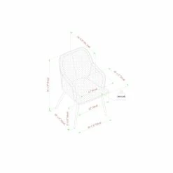 Outlet 👏 Middlebrook Designs Middlebrook Modern Woven Fabric Dining Chairs Indigo Blue 🔔 -Middlebrook Sales unnamed file 2791