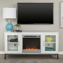 Cheap ⌛ Middlebrook Designs Middlebrook 52-inch Metal Base Fireplace TV Console - White 🔥