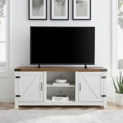Promo 😍 Middlebrook Designs Middlebrook Firebranch 58-inch Barn Door TV Console Barnwood 🌟